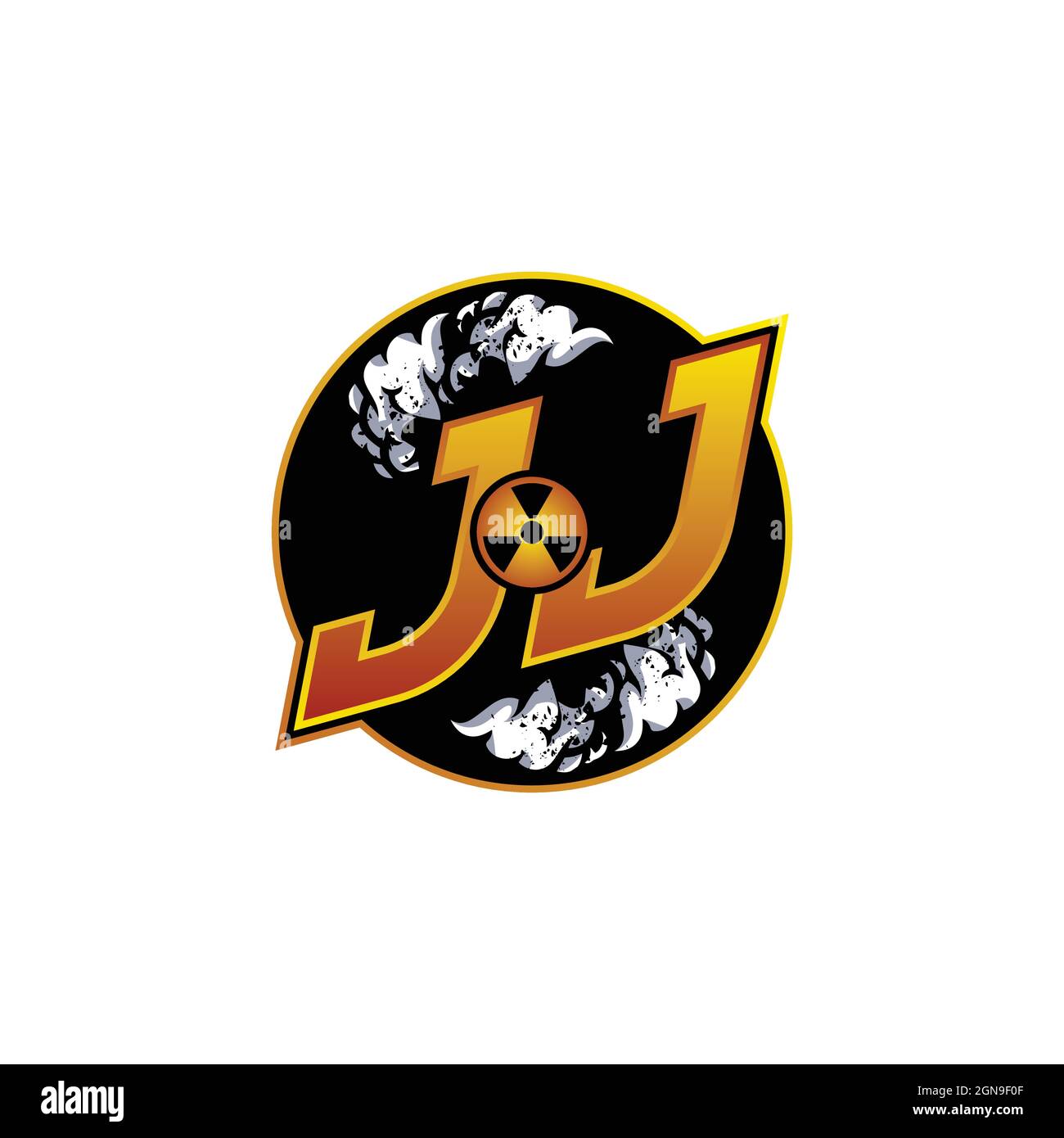 II Logo monogram with Skull Shape designs template vector icon modern Stock Vector