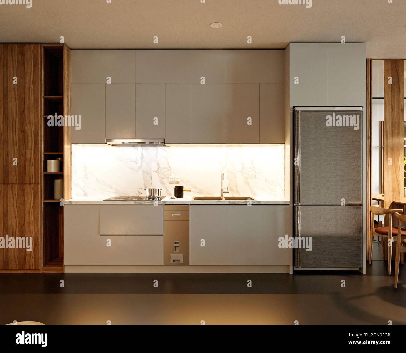 Luxury wooden interior room hi-res stock photography and images - Alamy