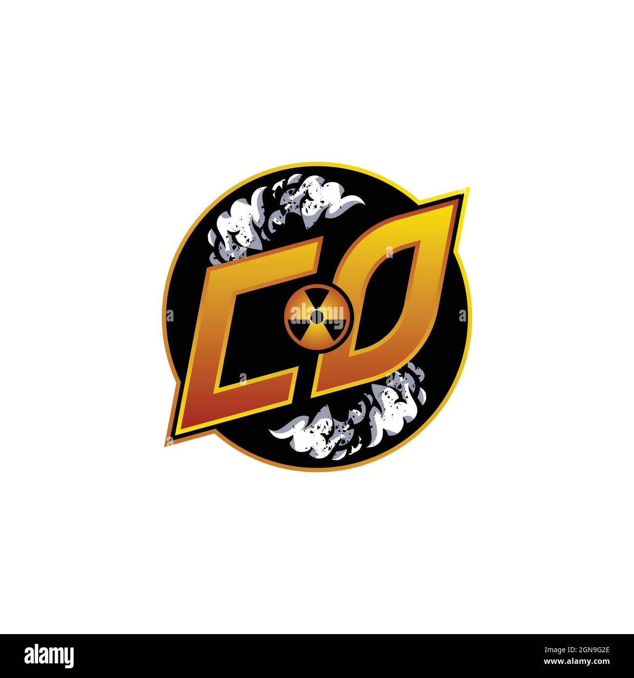 CO Logo Monogram Gaming with Gas Shape designs template vector icon modern Stock Vector