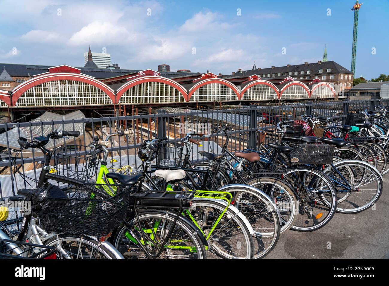 Bicycle parking, Copenhagen Central Station, Copenhagen Central Station, Denmark Stock Photo Alamy