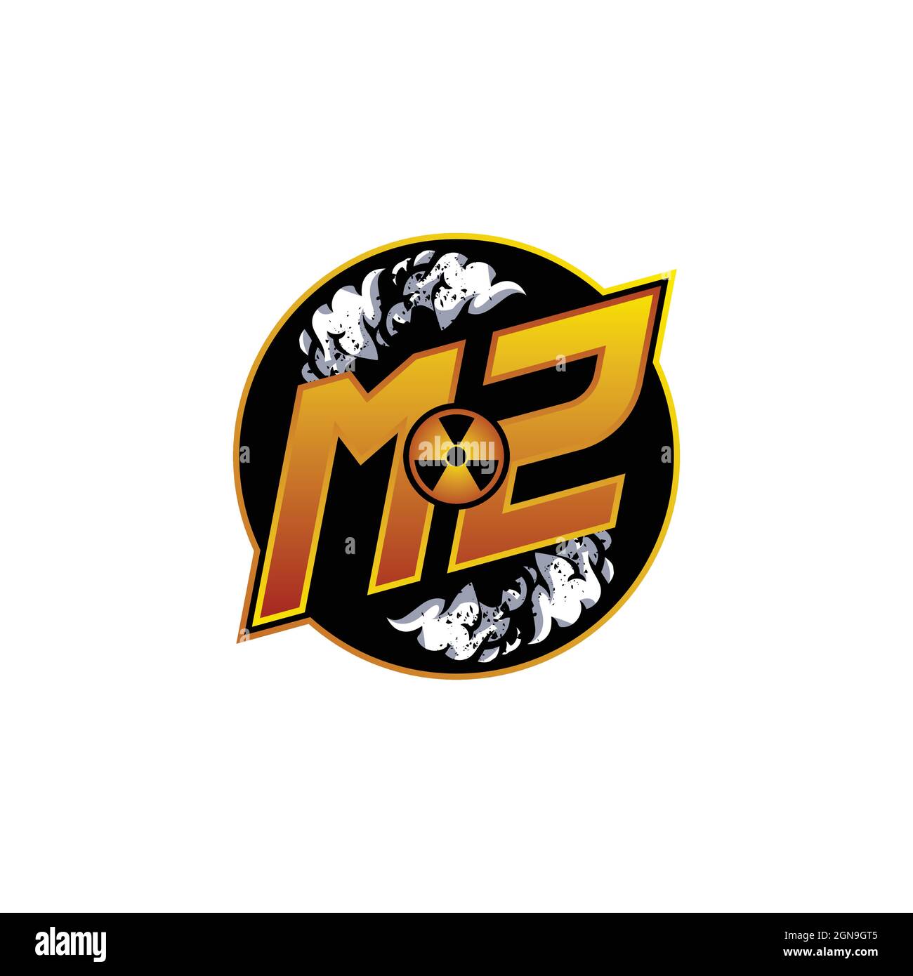 MZ Logo Monogram Gaming with Gas Shape designs template vector icon