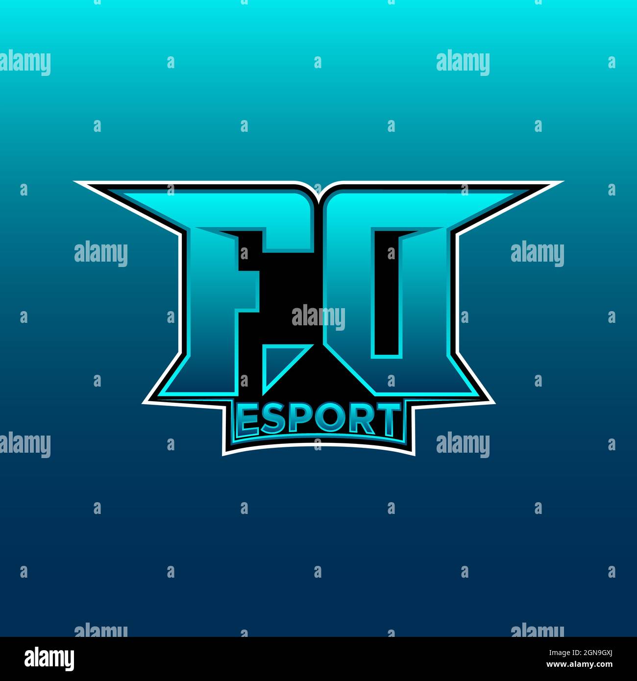 FD Logo Monogram Gaming with Gas Shape designs template vector icon modern Stock Vector
