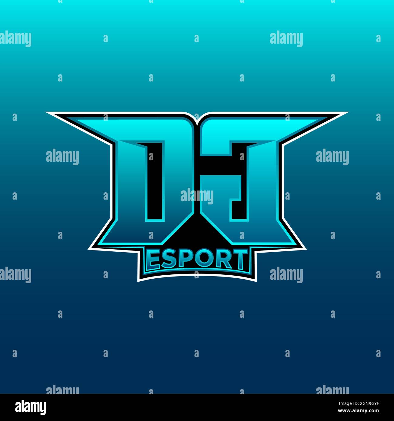 DG Logo Monogram Gaming with Gas Shape designs template vector icon modern Stock Vector