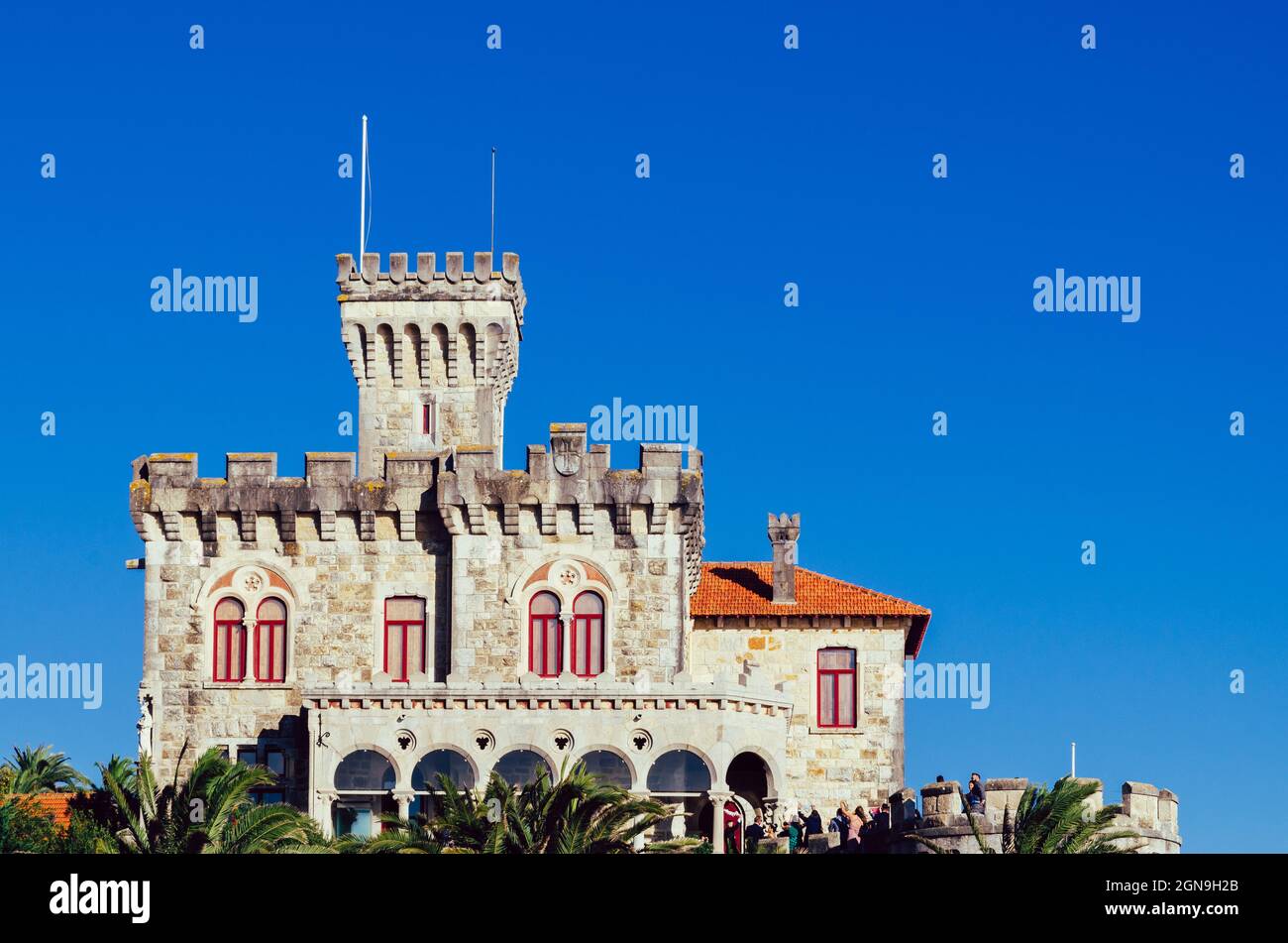 Forte da Cruz castle in Tamariz Beach, Estoril, Portugal Stock Photo