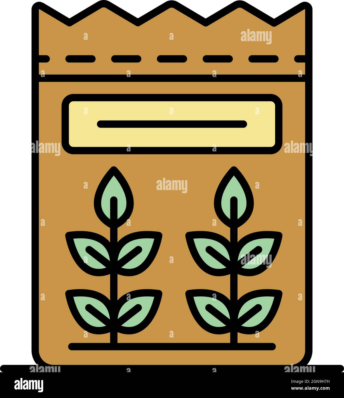 Flour icon. Outline flour vector icon color flat isolated Stock Vector ...