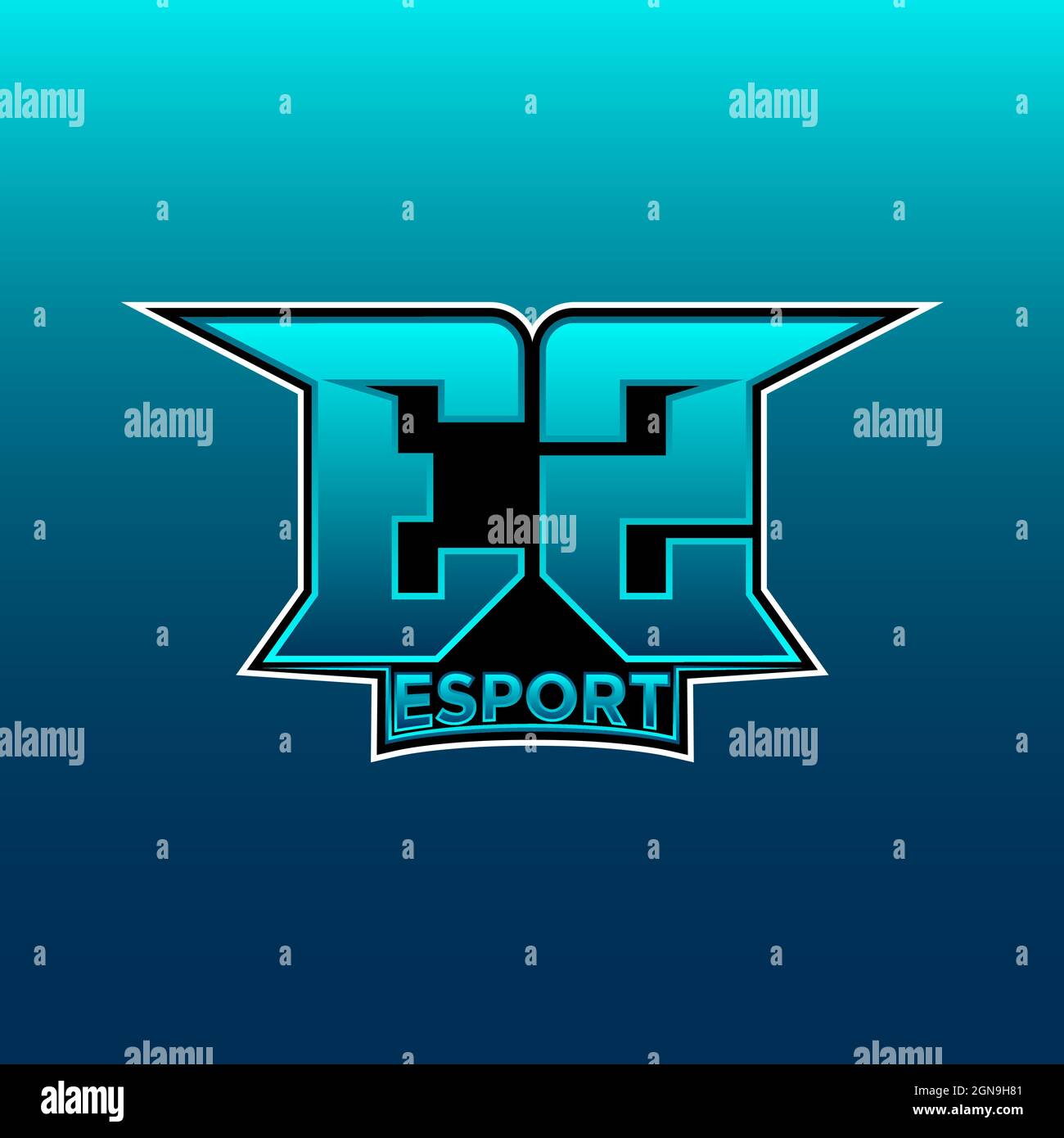 ER Logo Monogram Gaming with Gas Shape designs template vector icon modern Stock Vector