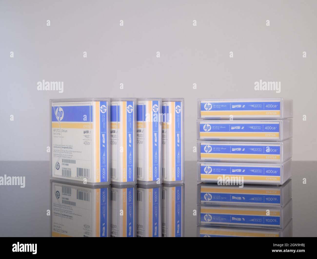 Many LTO (Linear Tape Open) cartridges used to backup and archive data