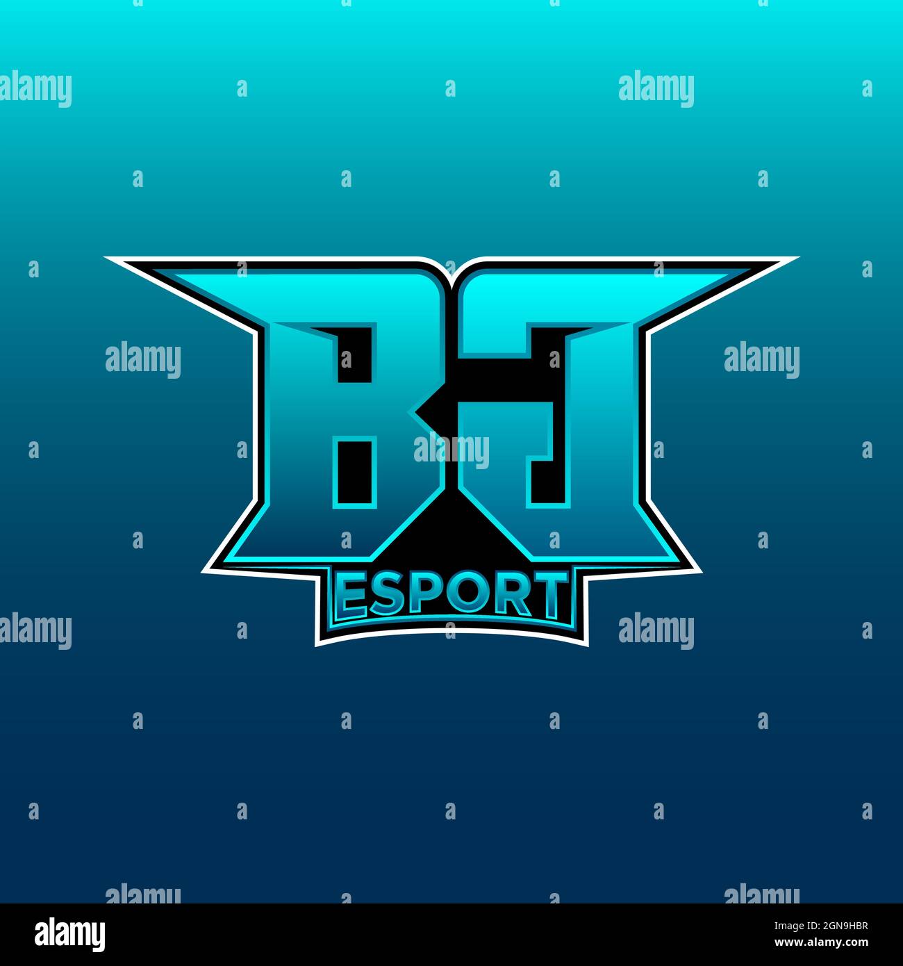 BG Logo Monogram Gaming with Gas Shape designs template vector icon
