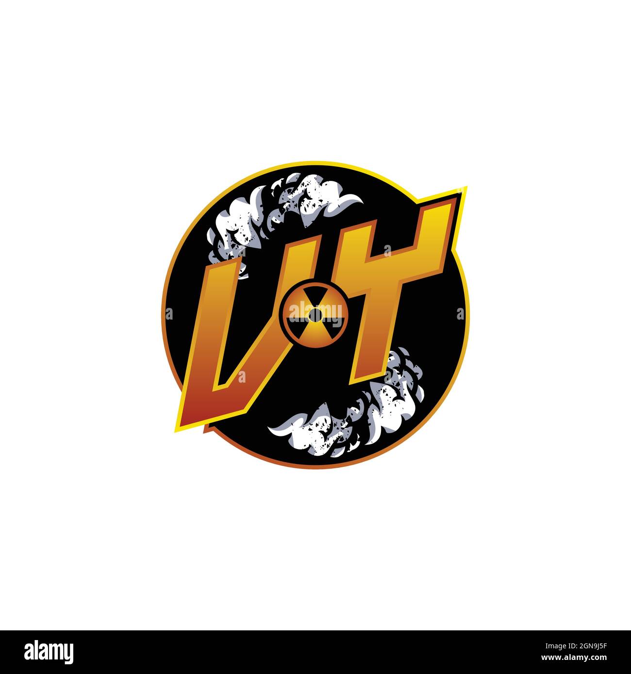 VY Logo Monogram Gaming with Gas Shape designs template vector icon modern Stock Vector