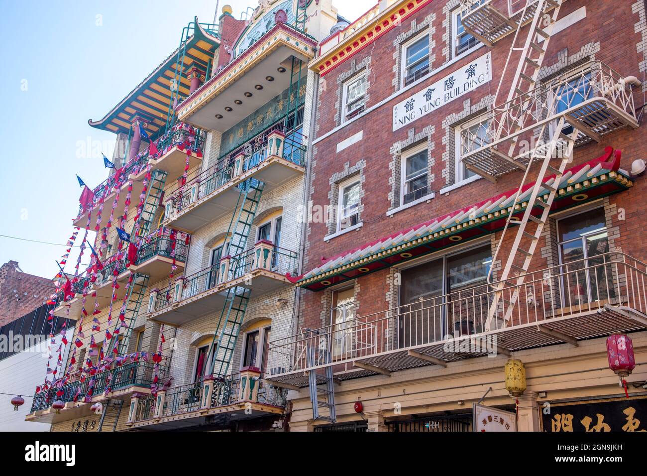 Exploring Chinatown in San Francisco, California. Stock Photo