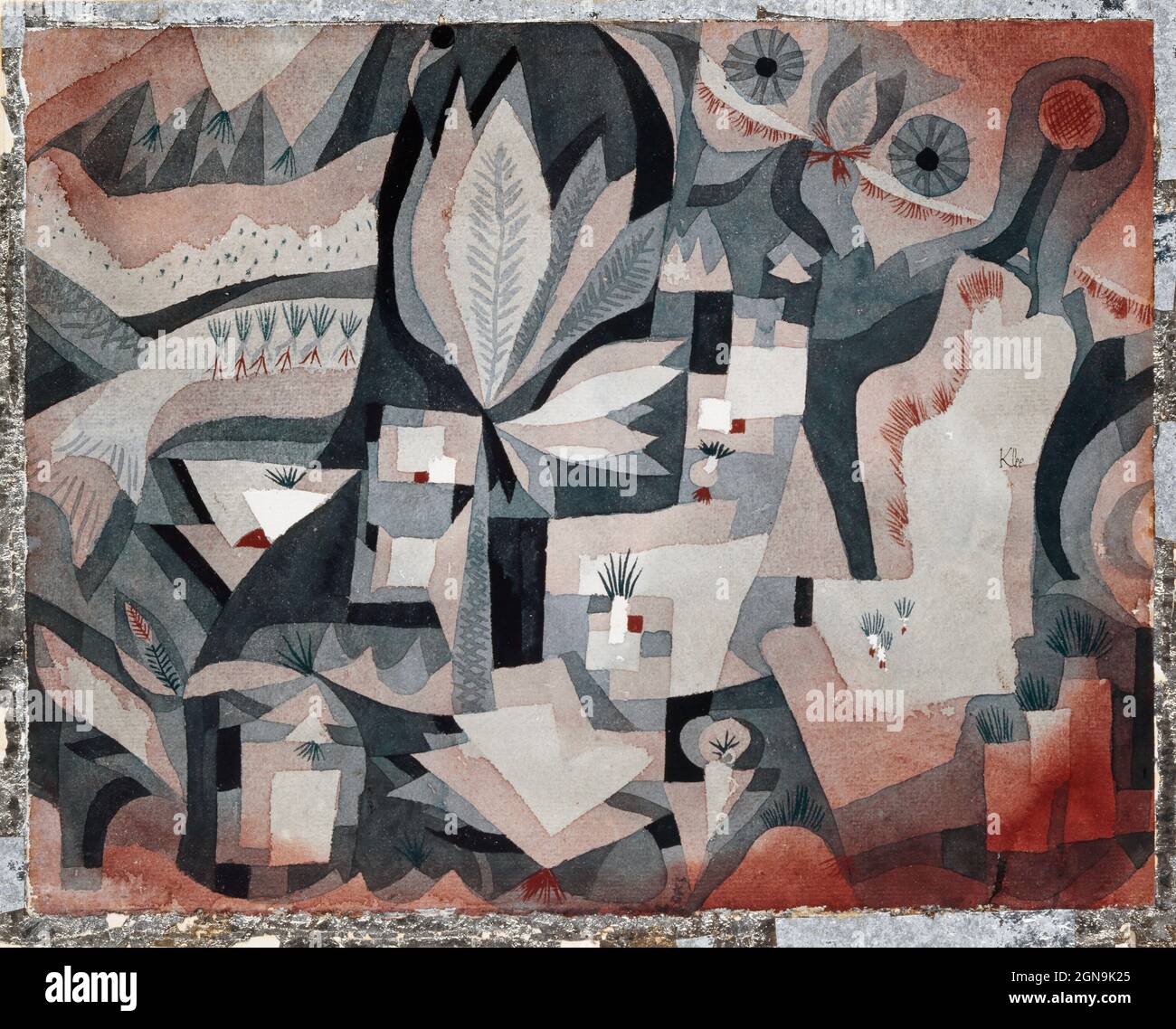 Dry cooler garden (1921) painting in high resolution by Paul Klee. Stock Photo