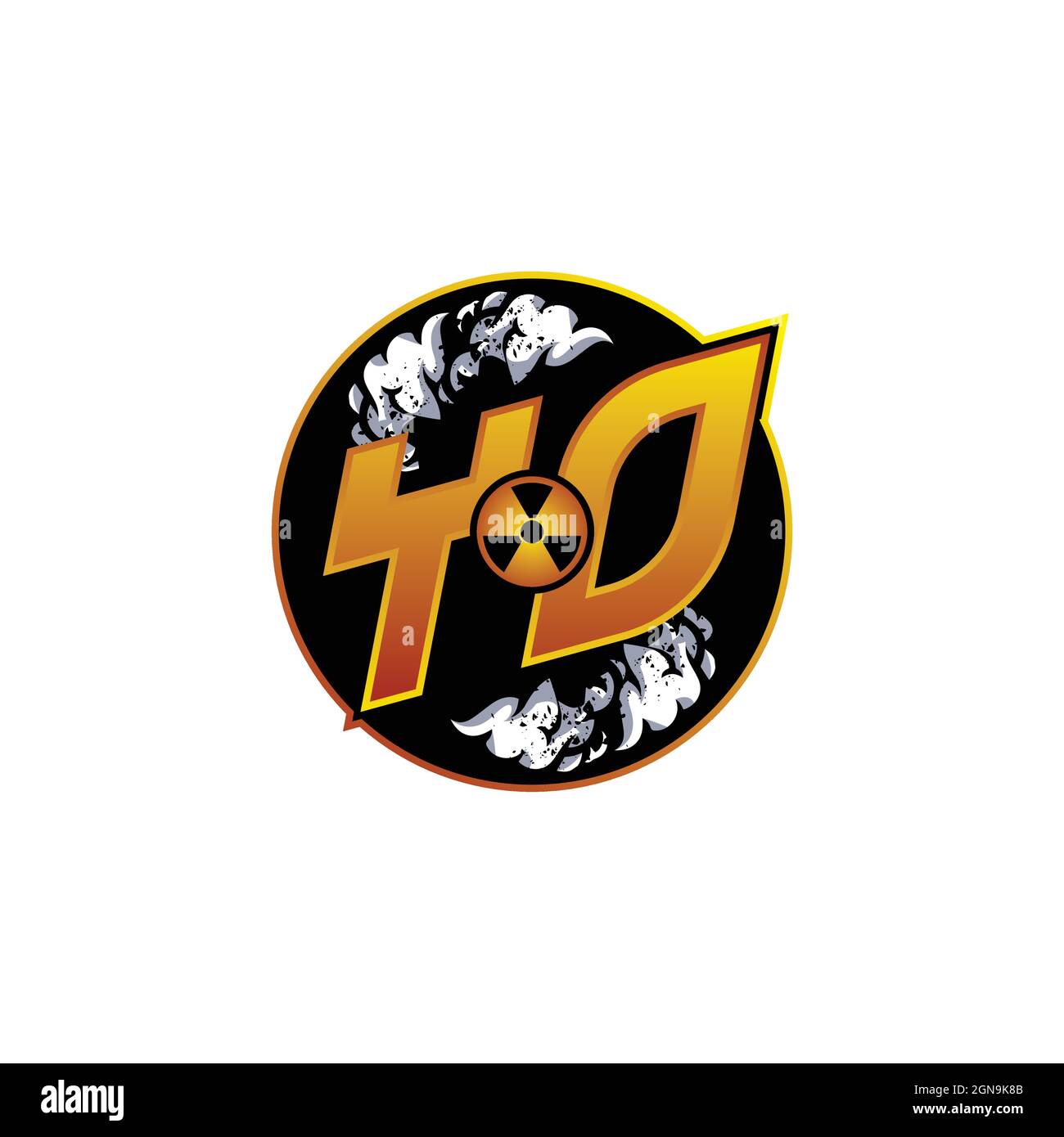 YO Logo Monogram Gaming with Gas Shape designs template vector icon modern Stock Vector