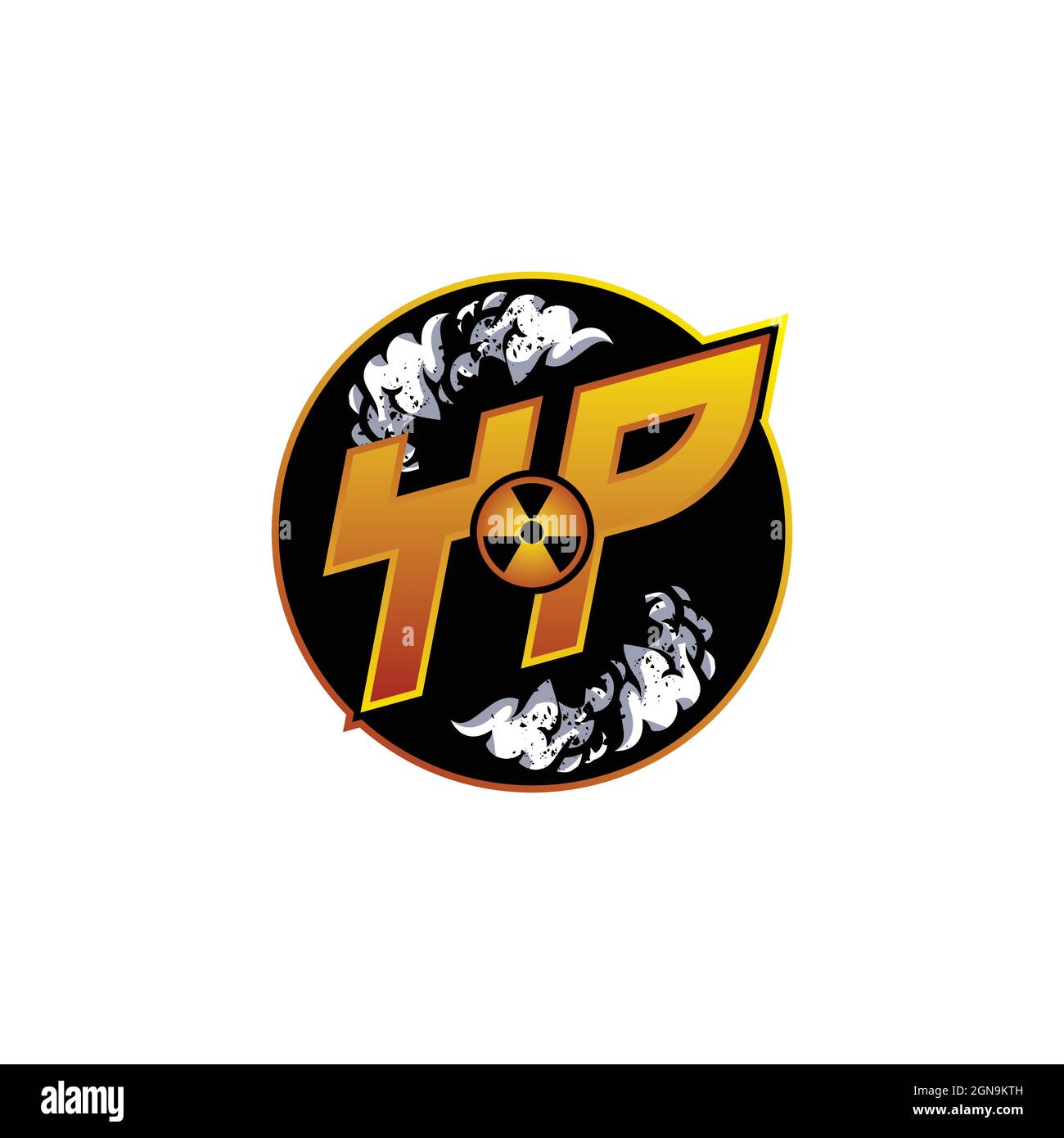 YP Logo Monogram Gaming with Gas Shape designs template vector icon modern Stock Vector