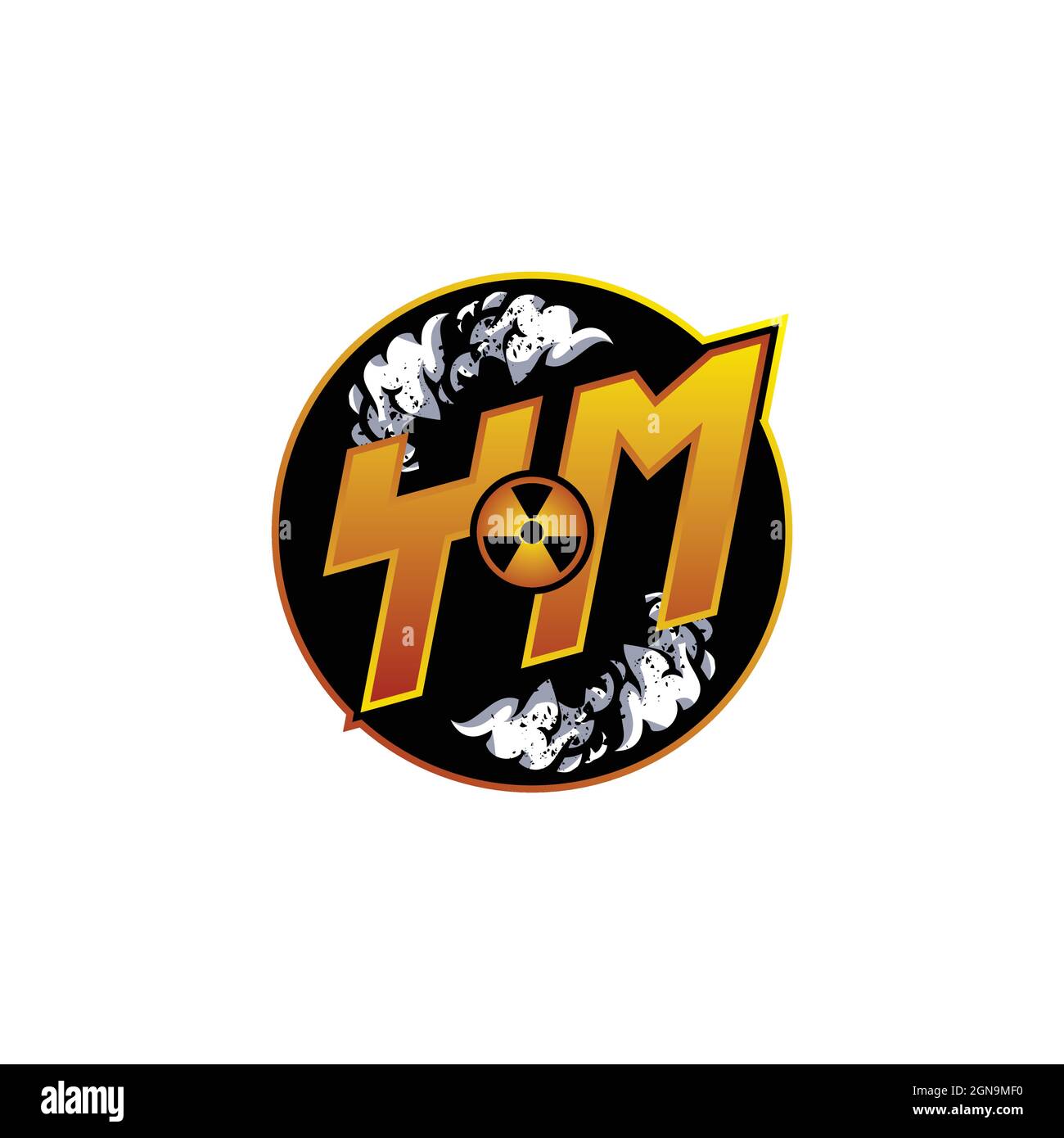 YM Logo Monogram Gaming with Gas Shape designs template vector icon modern Stock Vector