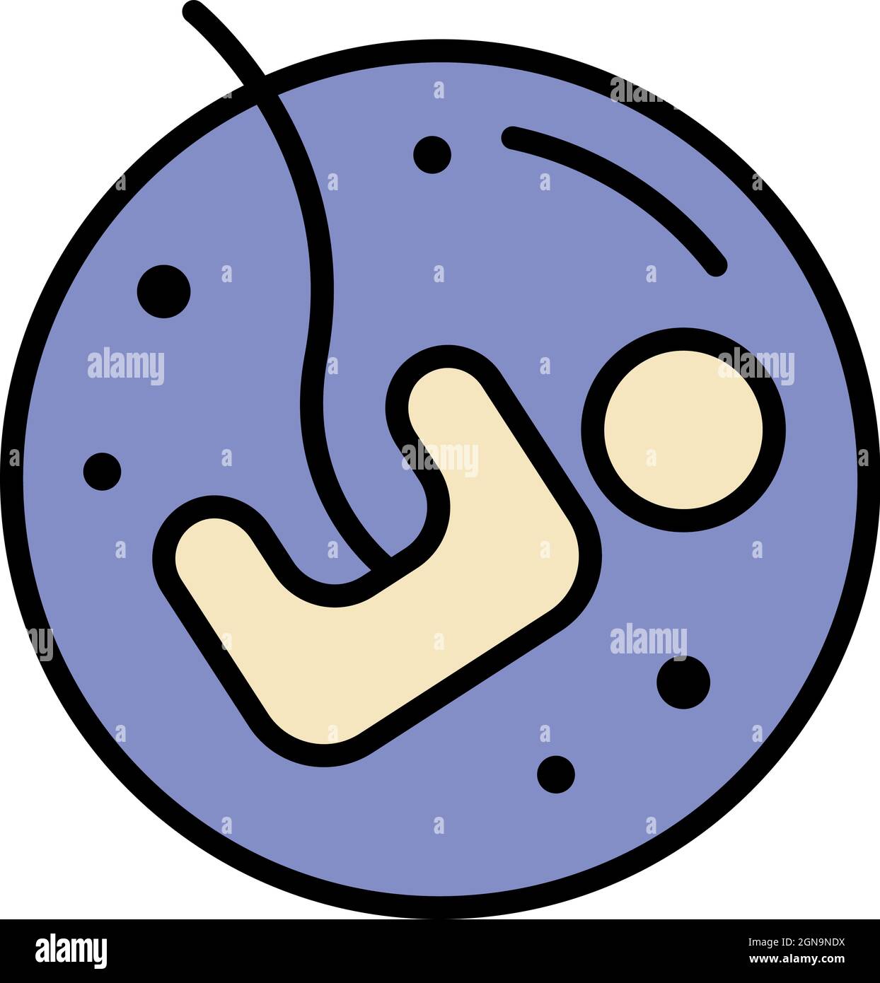 Human embryo in the womb icon. Outline human embryo in the womb vector ...