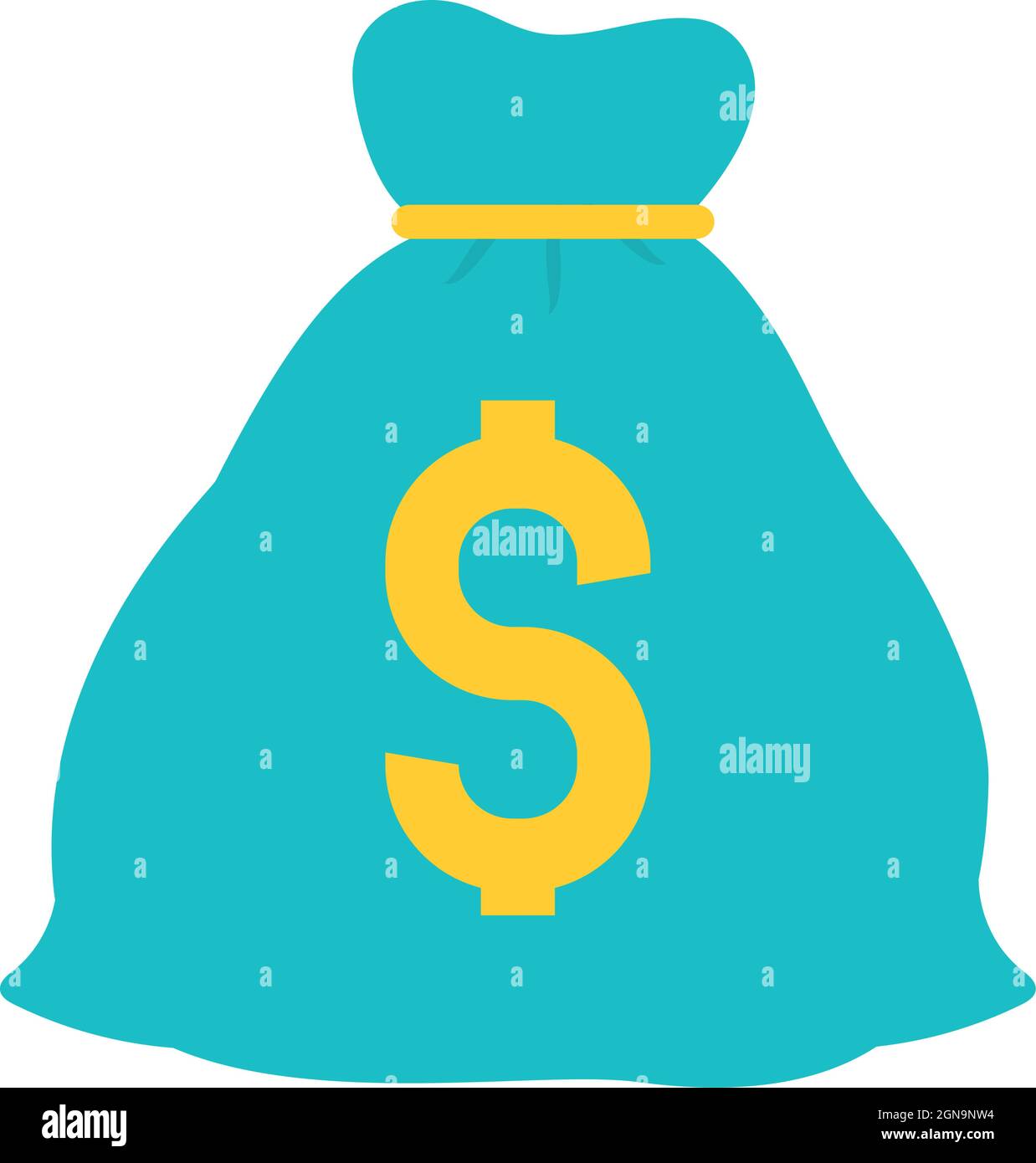 money bag icon on white background Stock Vector Image & Art - Alamy