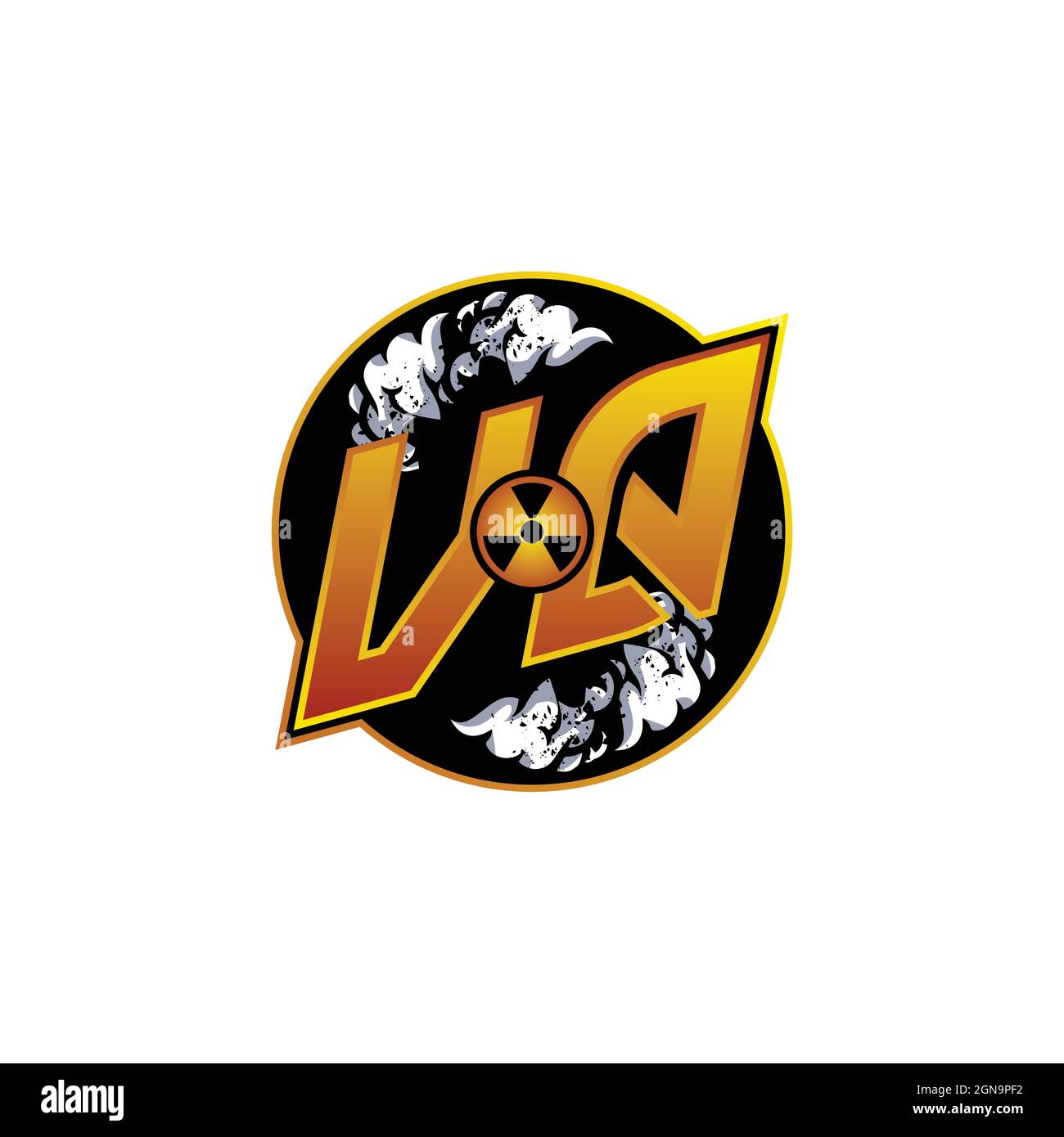 VQ Logo Monogram Gaming with Gas Shape designs template vector icon ...