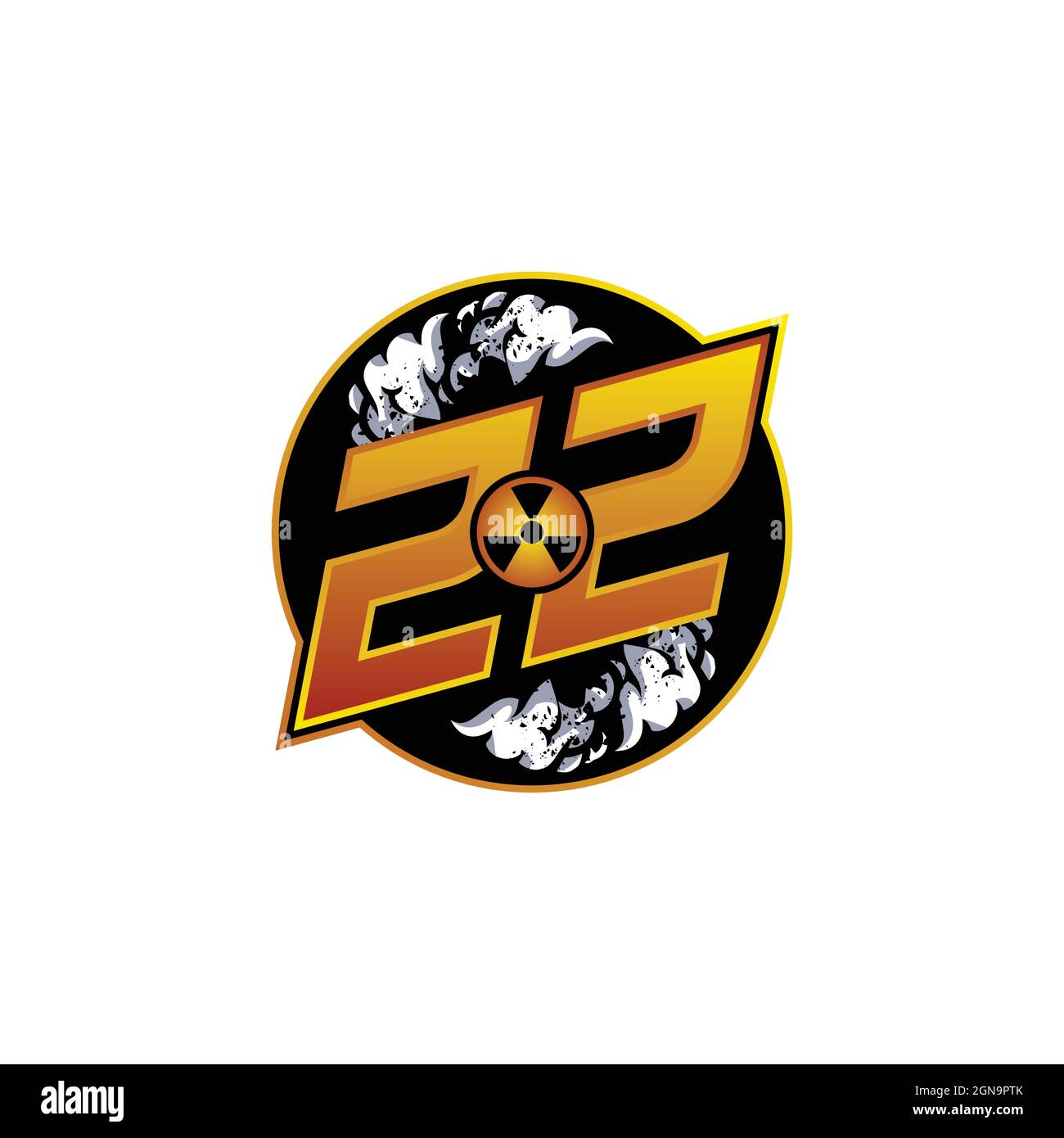 ZZ Logo Monogram Gaming with Gas Shape designs template vector icon modern Stock Vector
