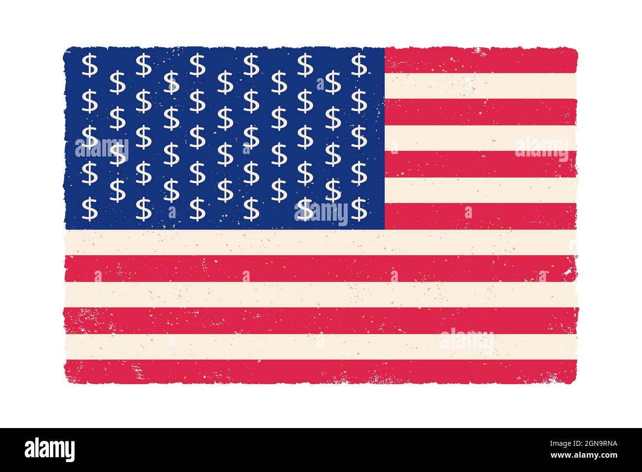 American flag waving isolated Stock Vector Images Alamy