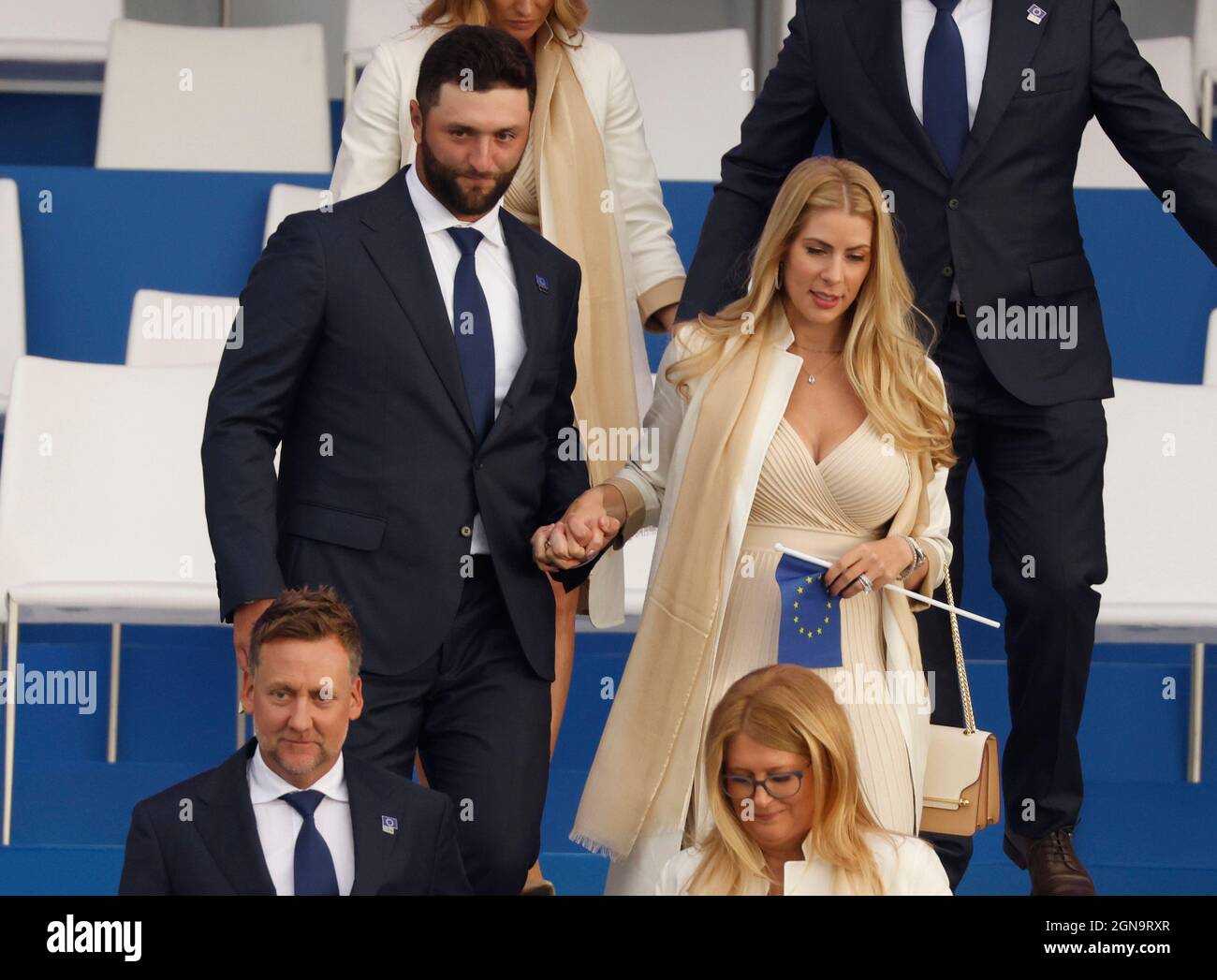 Ian poulter with his wife katie at the opening ceremony hires stock