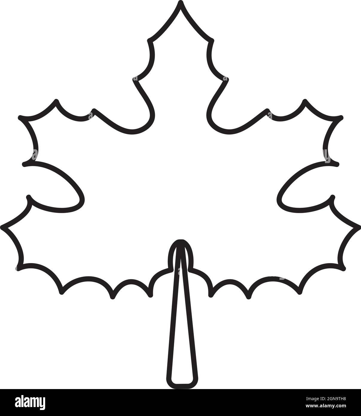 Beautiful maple leaf isolated Black and White Stock Photos & Images - Alamy