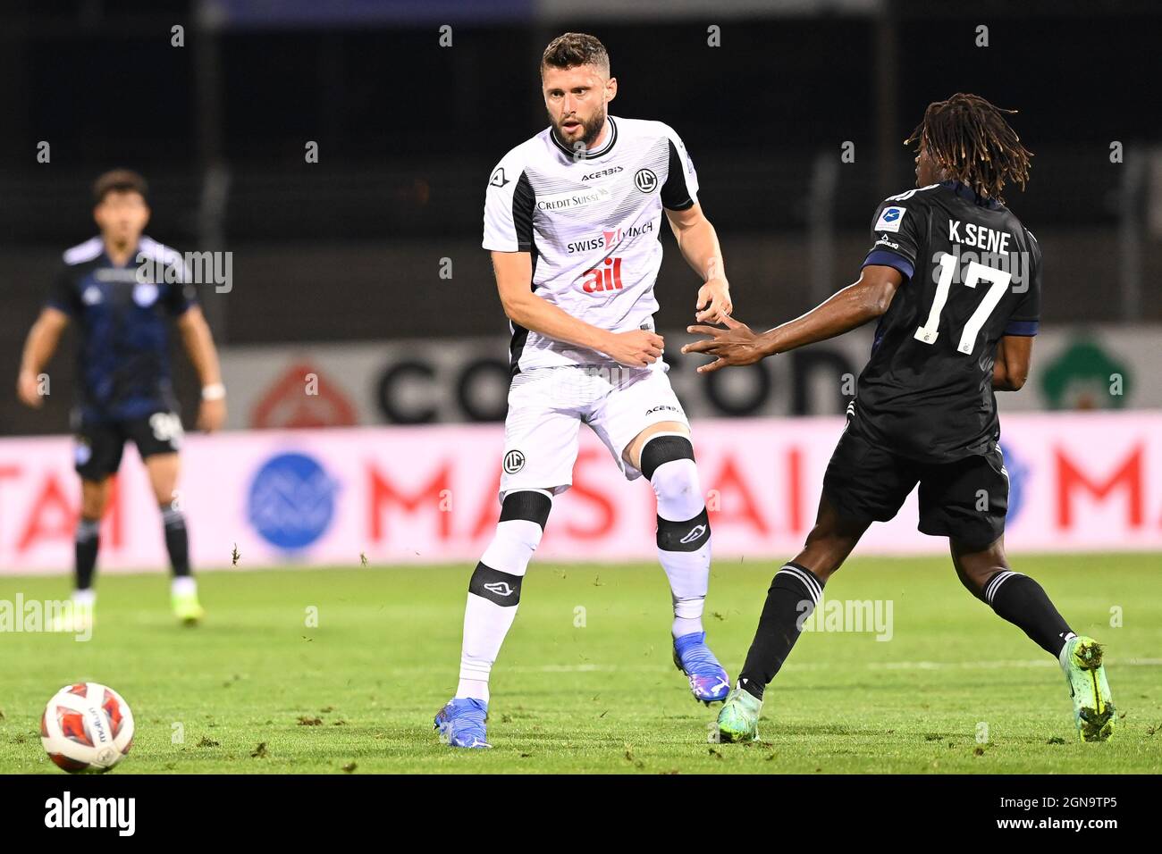 Lugano, Switzerland. 23rd Sep, 2021. Mohammed Amoura (#6 Lugano) during the  Super League match between FC Lugano and Grasshopper Club Zuerich at  Cornaredo Stadium in Lugano, Switzerland Credit: SPP Sport Press Photo. /