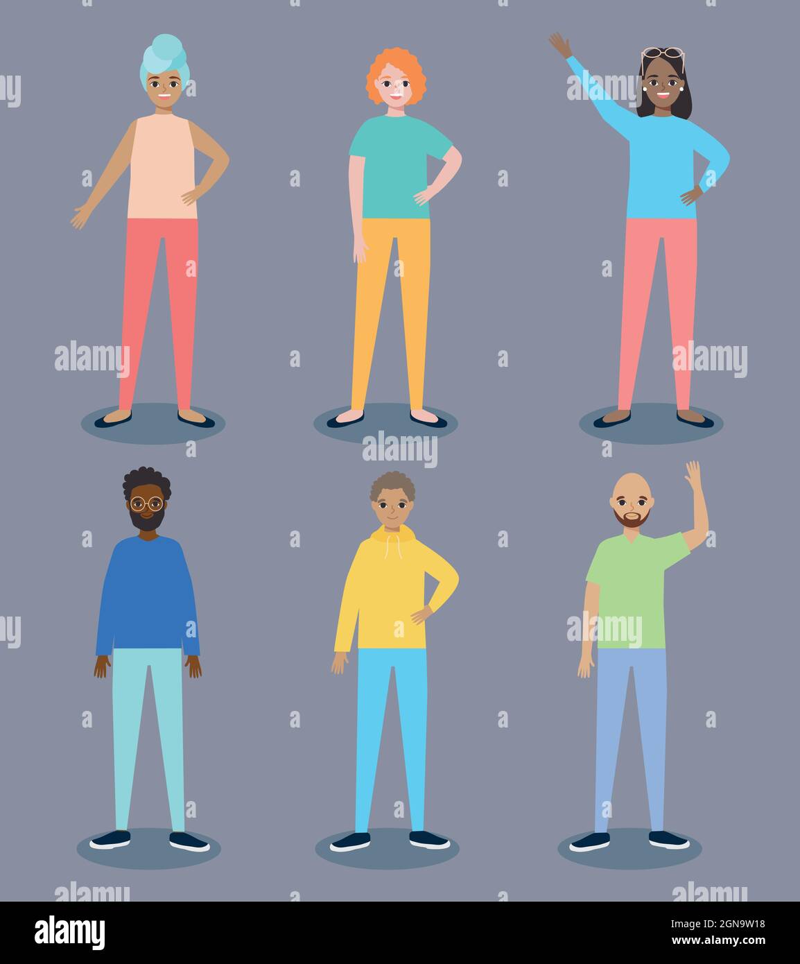 women and men icon set Stock Vector Image & Art - Alamy