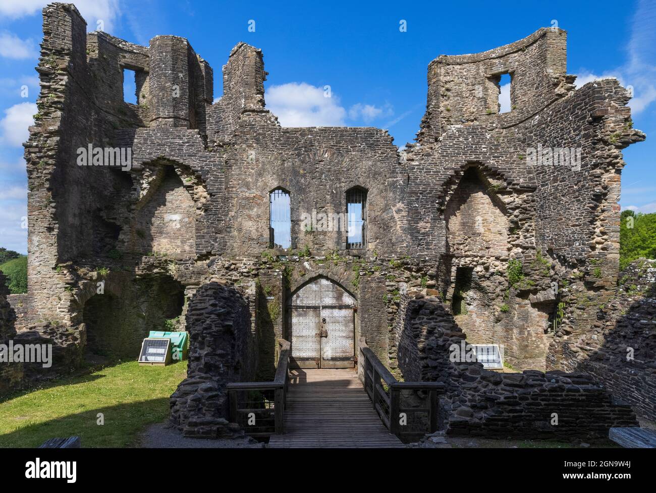 The Outer West Gatehouse of Caerphilly Castle, South Wales, UK Stock Photo