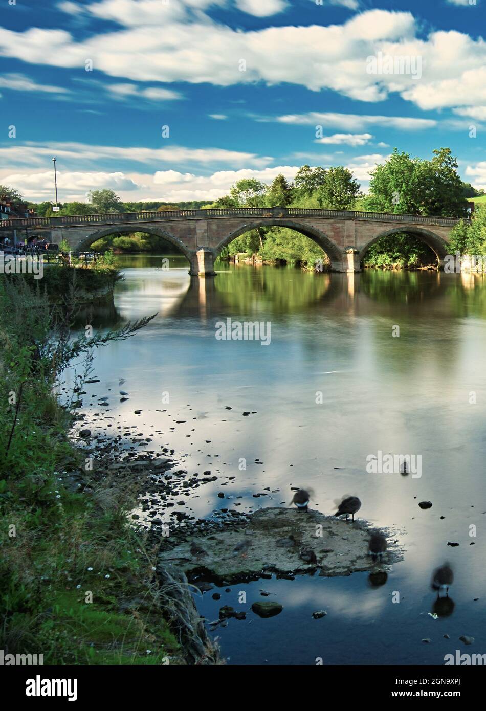 The Georgian historic town of Bewdley in the late British summer,a small typically English idyll not far from Wales,a serene place to live. Stock Photo