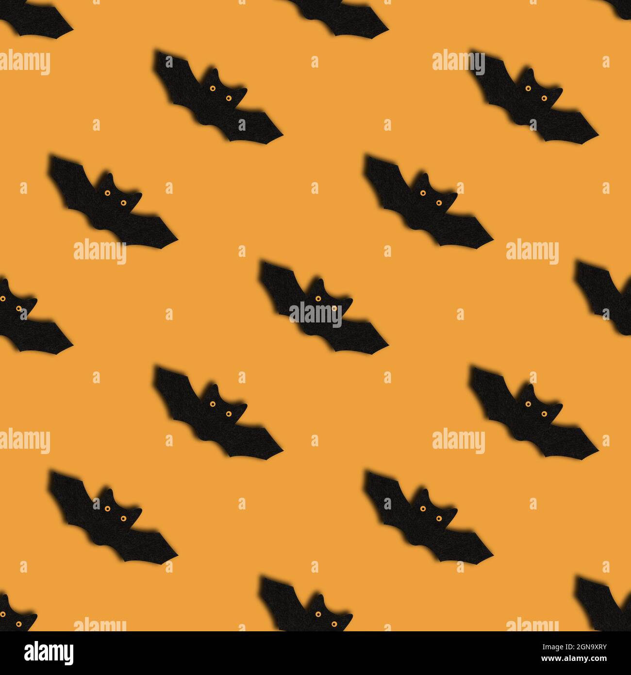 Seamless pattern with bats on orange background. Halloween abstract ...