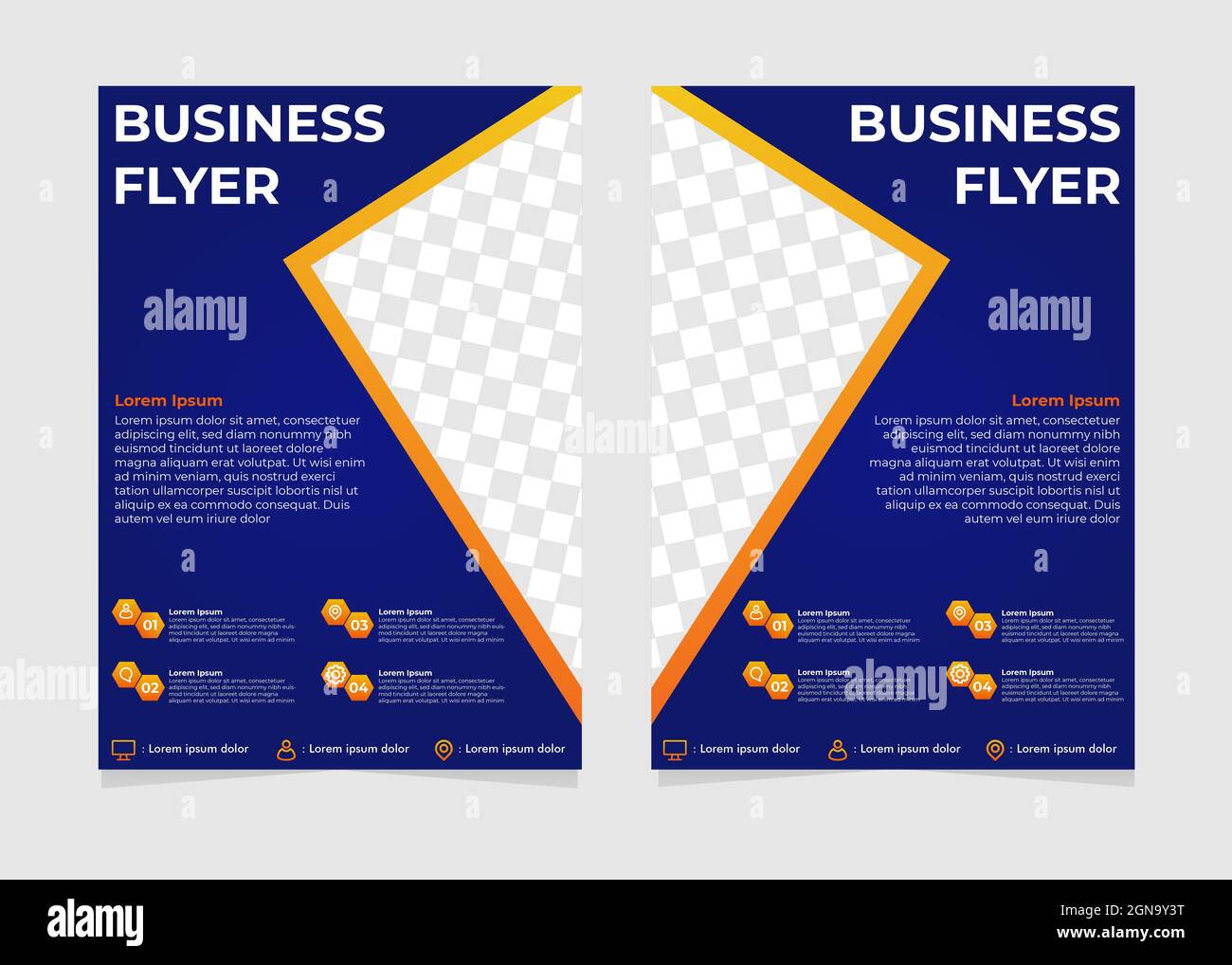 Flyer File Rectangle abstract rectangle gradient business flyer template. perfect for ...