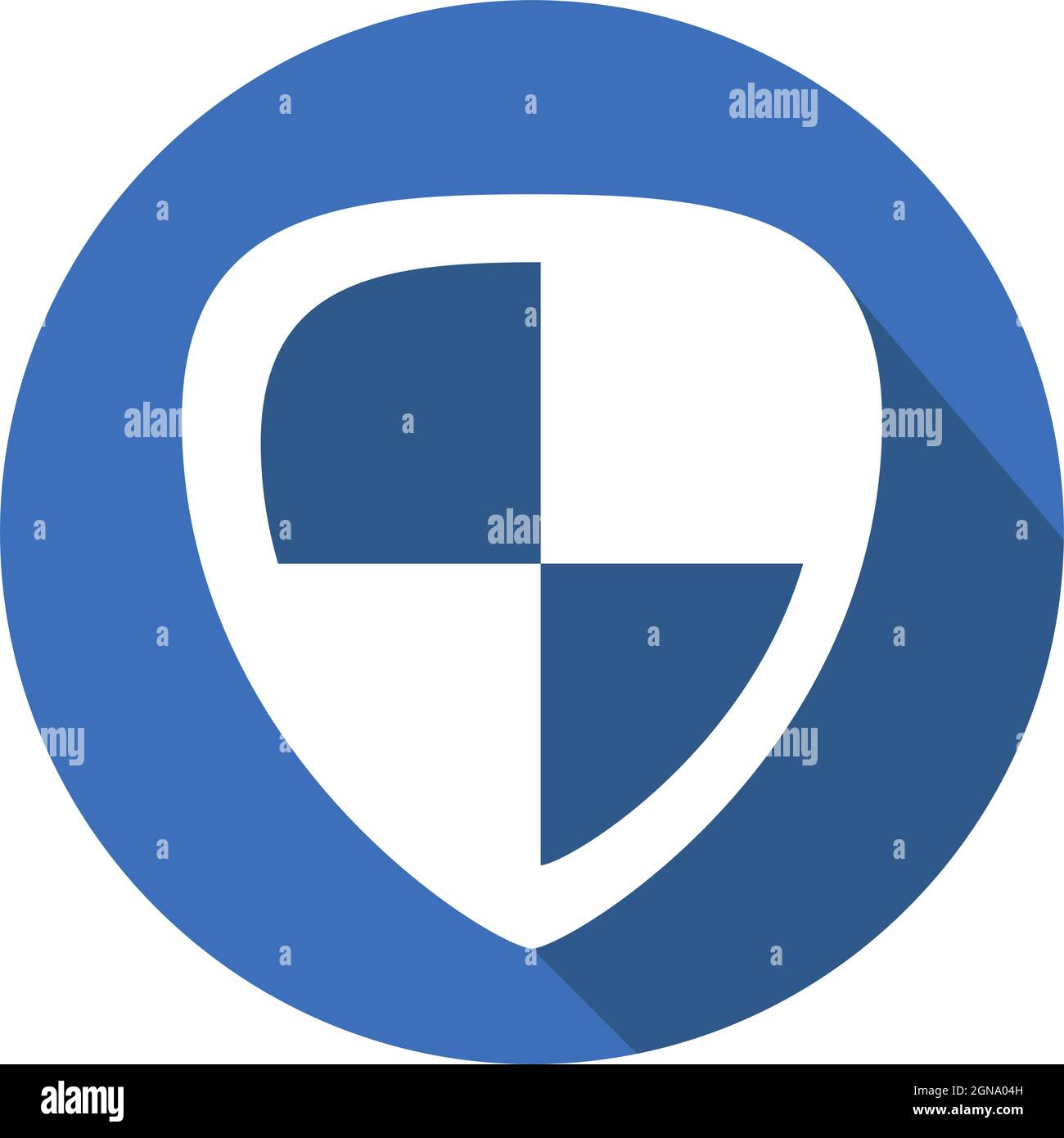 Icon Security - Long Shadow Style - Simple illustration, Editable stroke, Design template vector, Good for prints, posters, advertisements, announceme Stock Vector
