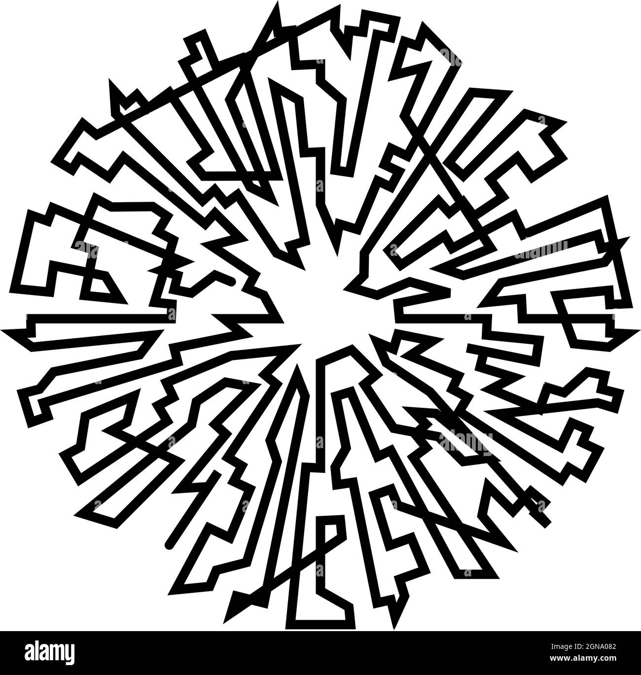 Small Circle Random Geometric, random circular element. Abstract angular circle shape ...