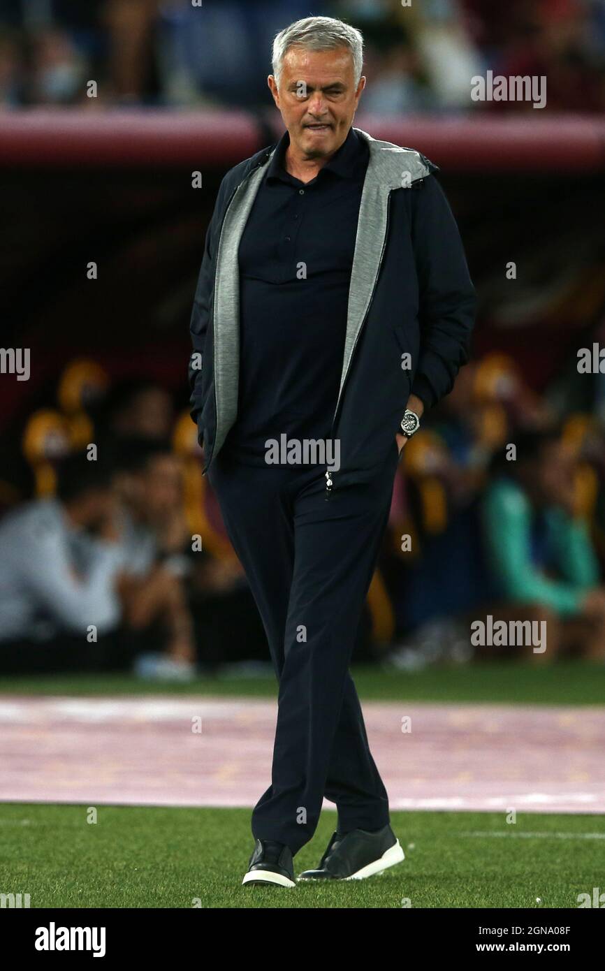 Rome Italy 23rd Sep 21 Rome Italy September 23 21 Jose Mourinho During The Serie A Tim Match Between As Roma V Udinese Calcio At Stadio Olimpico In Rome Photo By Giuseppe