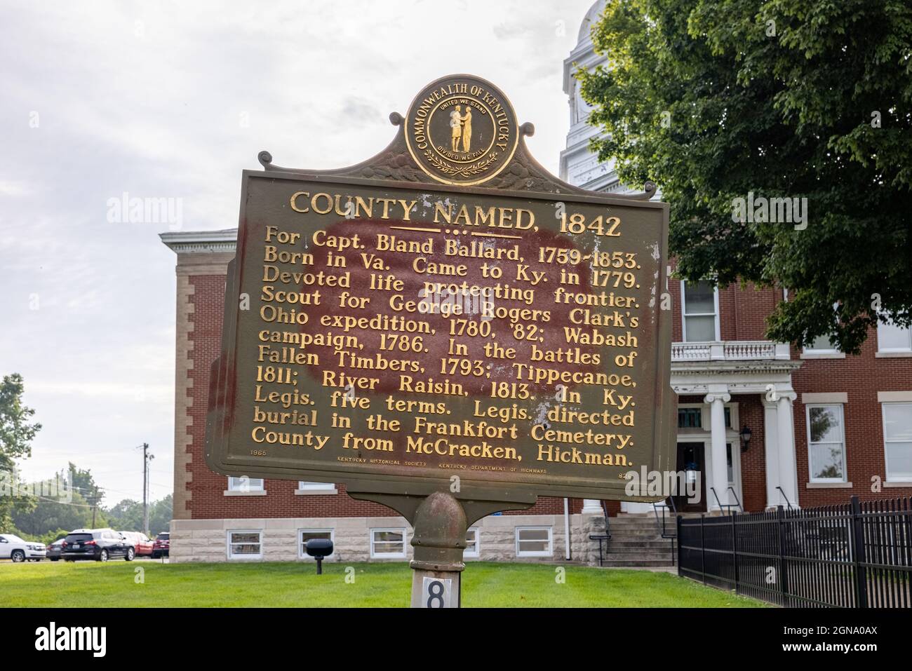 Wickliffe, Kentucky, USA August 18, 2021 The Ballard County named
