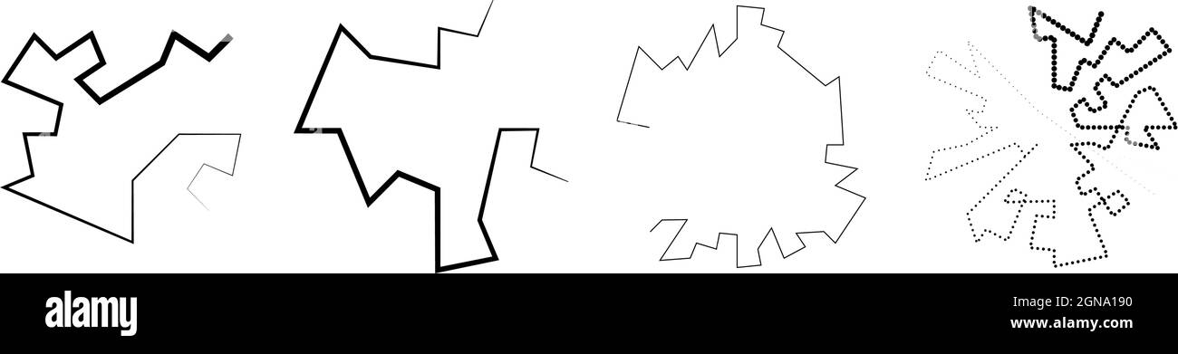 Geometric, random circular element. Abstract angular circle shape ...