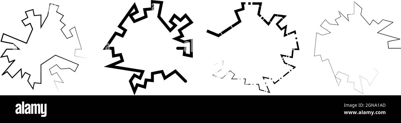Geometric, random circular element. Abstract angular circle shape ...