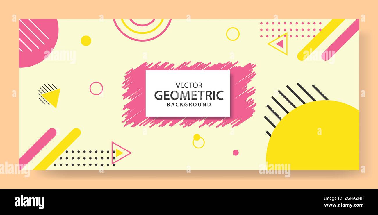 Abstract geometric banner background vector graphic template design ...