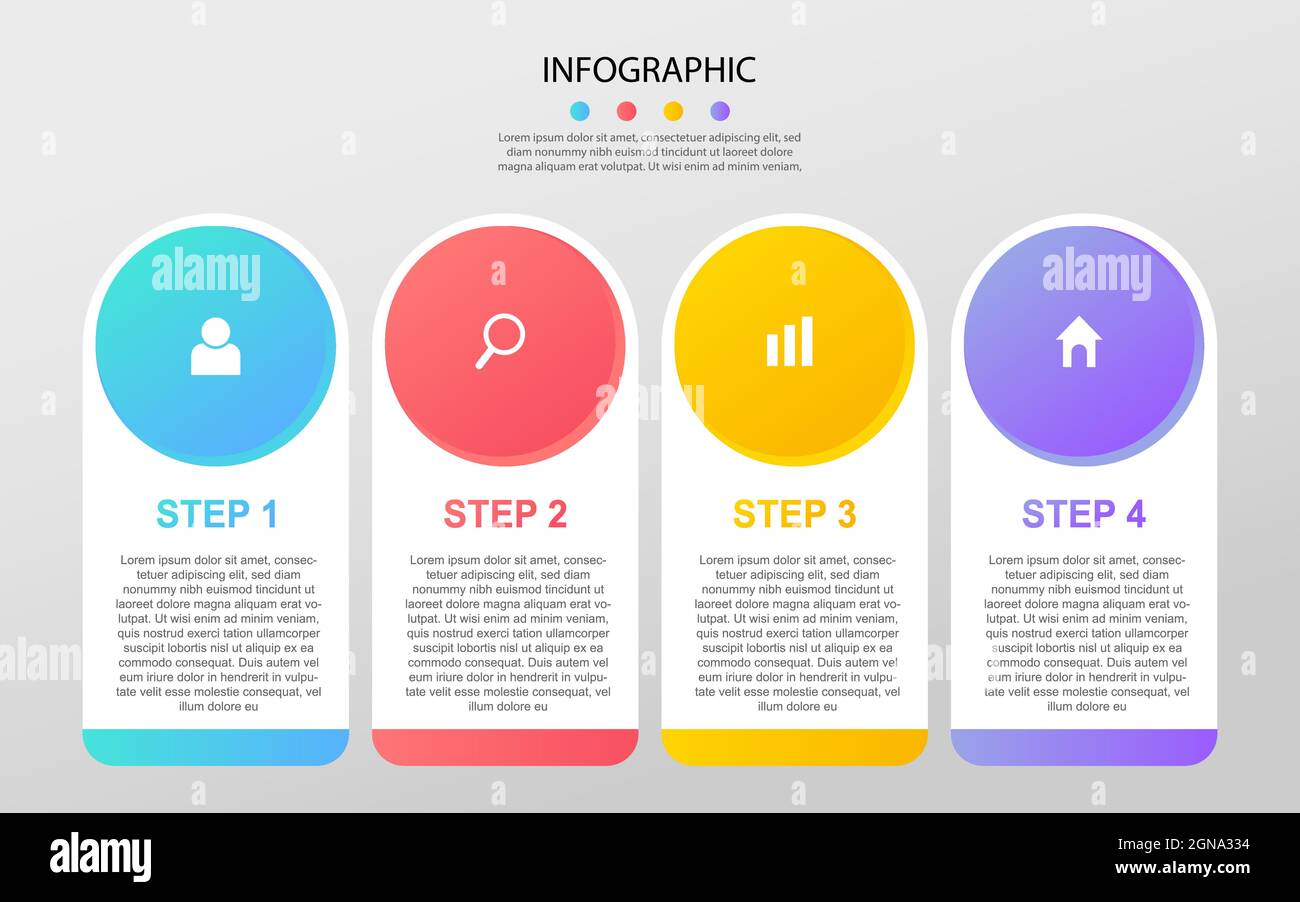 Business data visualization. Process chart. Abstract elements of graph, diagram with steps, options, infographic. Vector business template Stock Vector