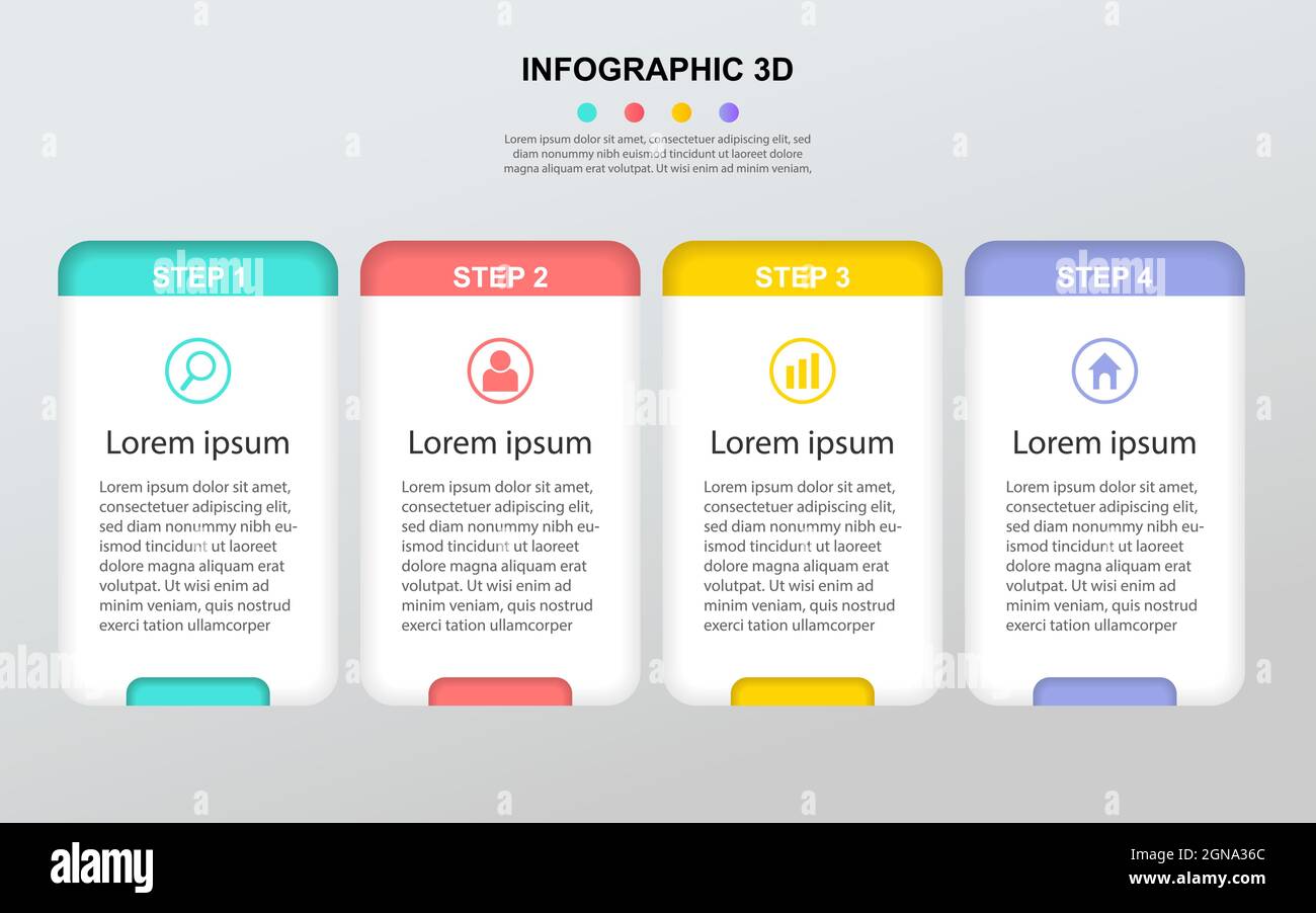 Business data visualization. Process chart. Abstract elements of graph ...