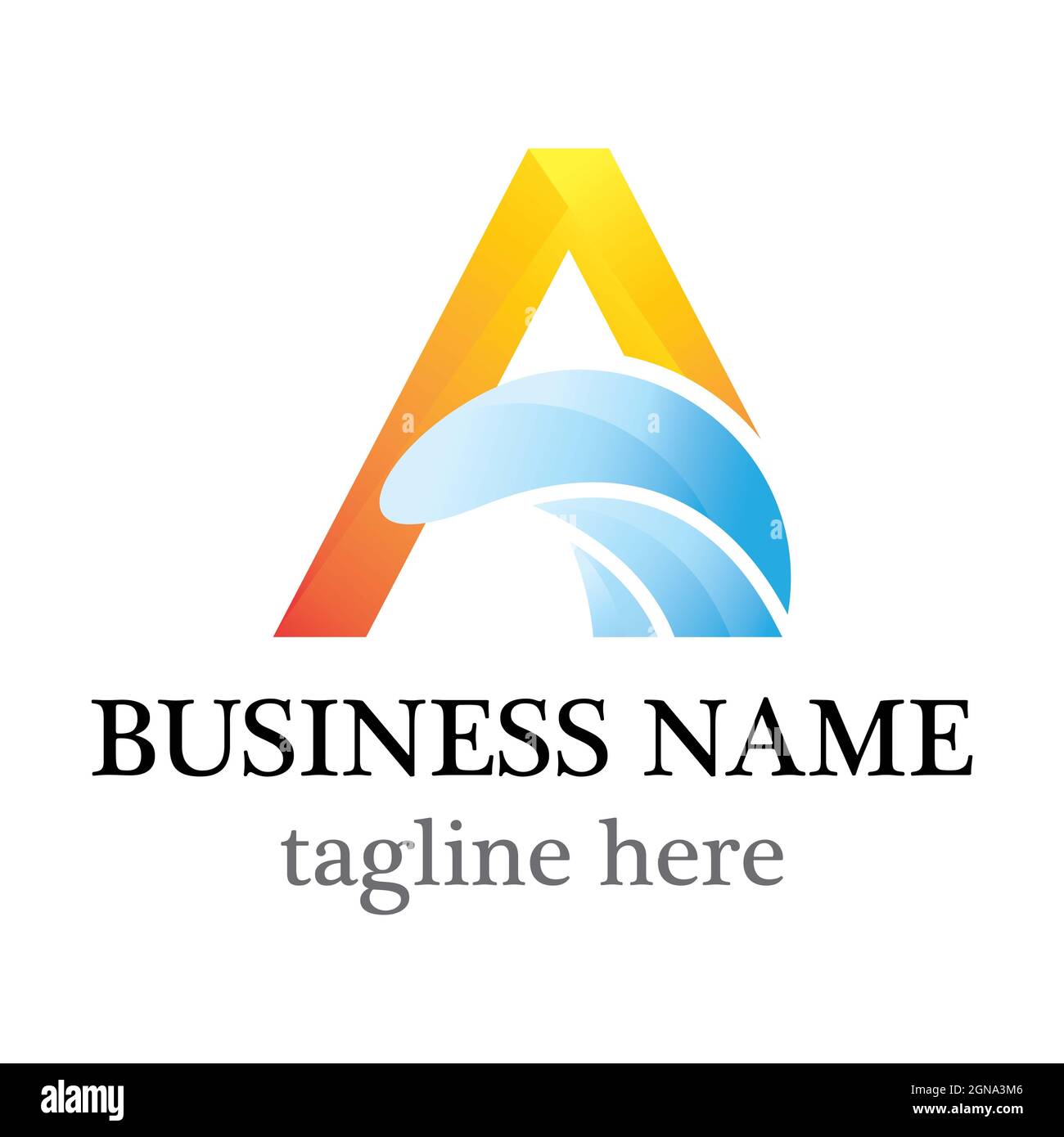 A Letter logo business template vector icon Stock Photo - Alamy