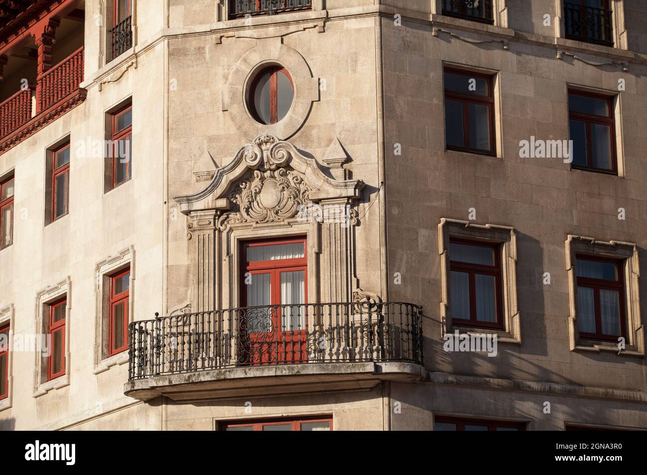 European architecture balcony, buildings in spain, Stock Photo
