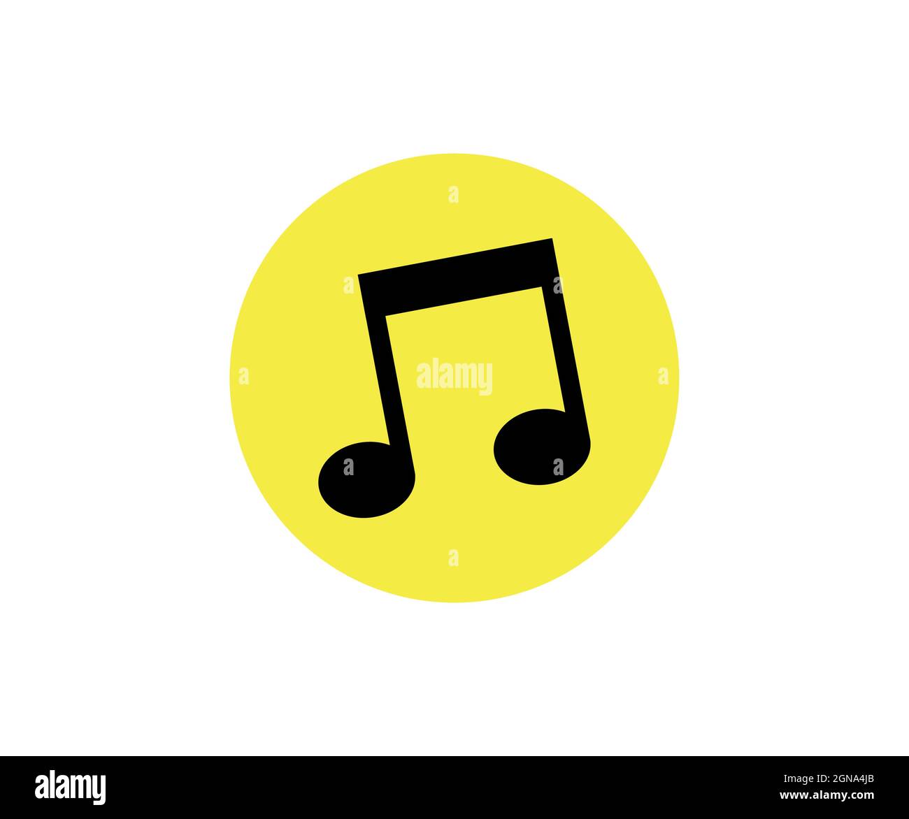 Music app icon isolated on white background, vector music icon Stock