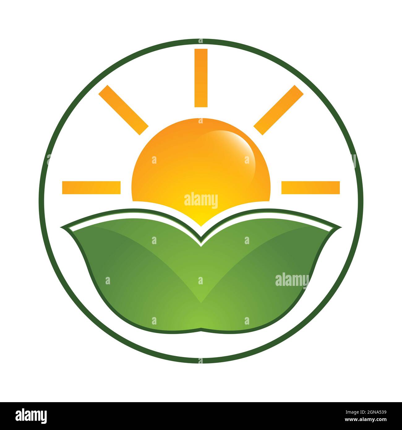 Tree leaf vector logo template icon design Stock Photo - Alamy