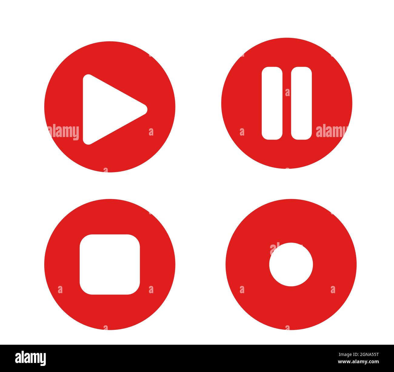 Music Play Buttons Stock Vector