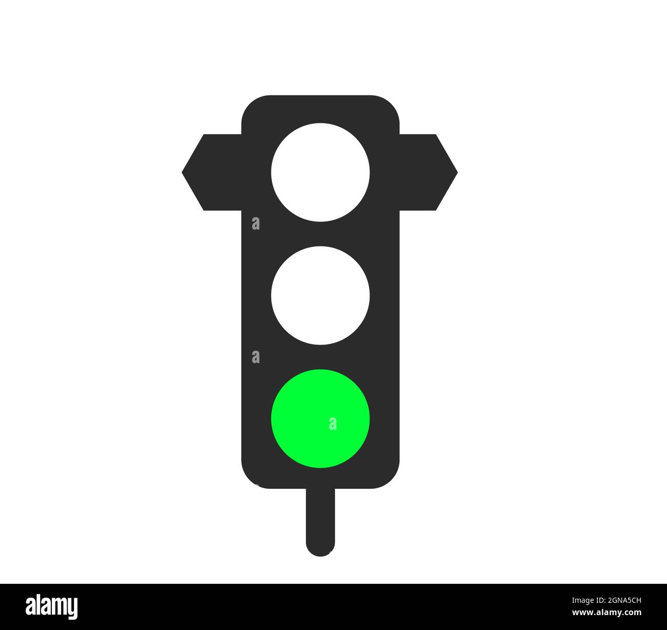 Green Traffic Light Vector Stock Vector