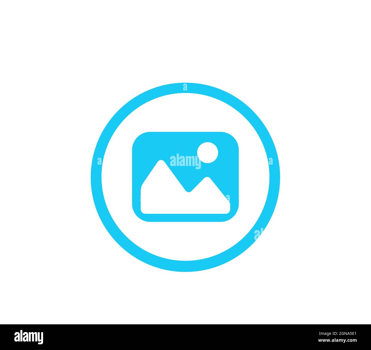 Gallery icon isolated on white background, smartphone gallery Stock Vector