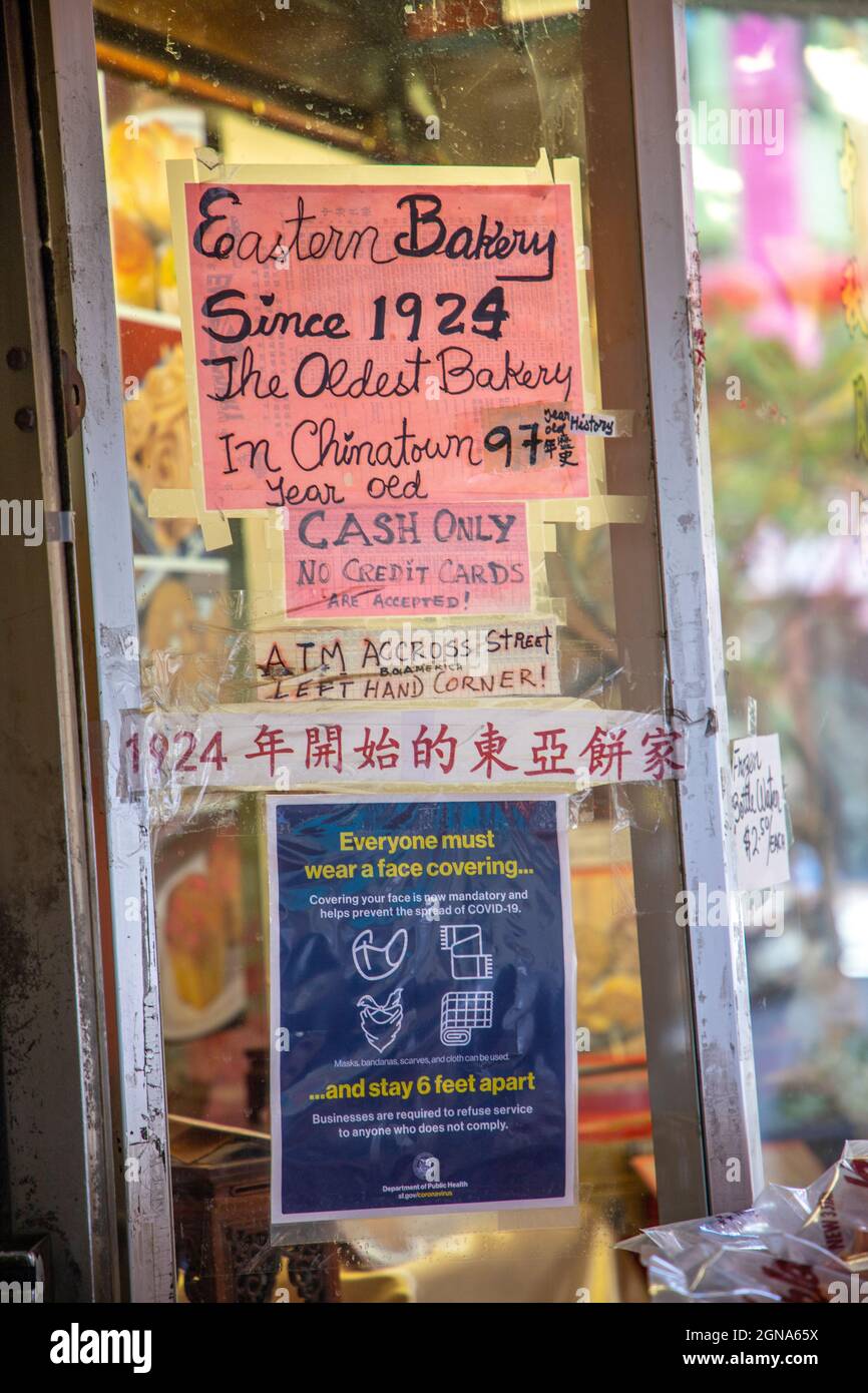 The Eastern Bakery on Grant Street in Chinatown in San Francisco