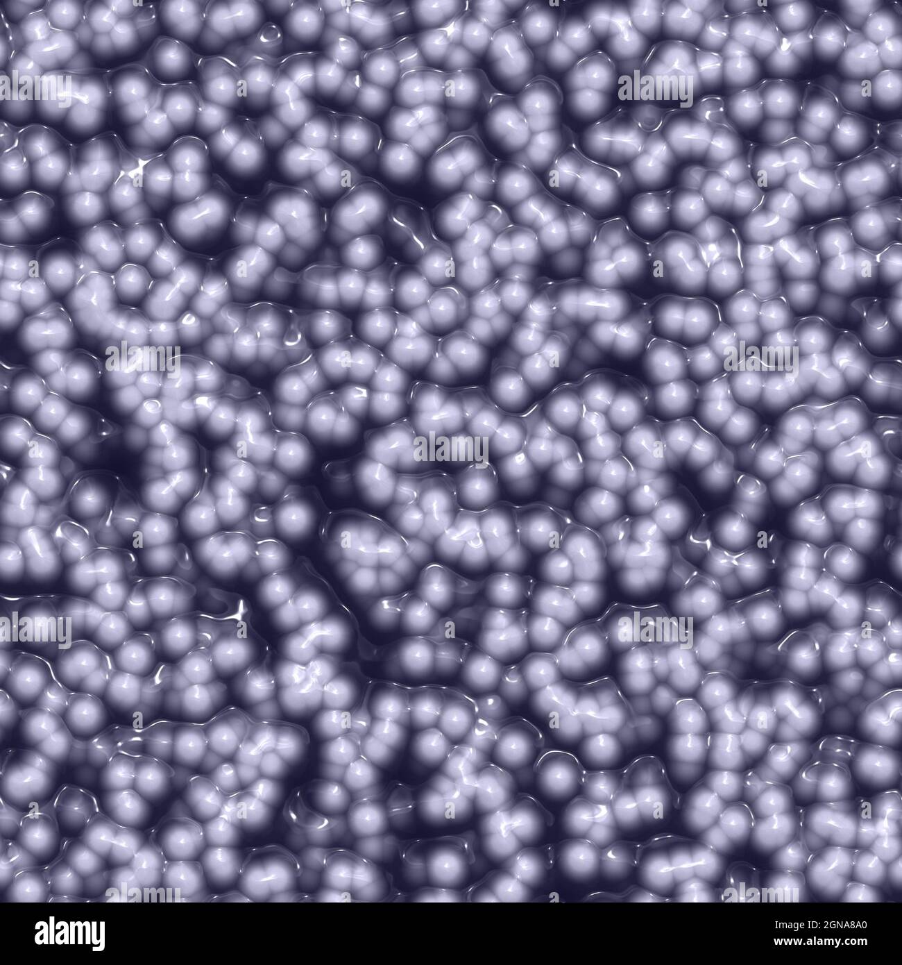 Blobs of grey-blue alien spawn 3D illustration Stock Photo