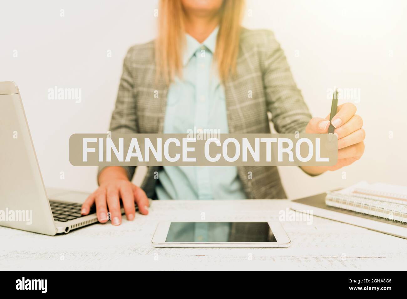 Text sign showing Finance Control. Concept meaning procedures that are ...
